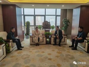 土耳其华商会副主席兼秘书长许春一行来陕西汉柏智联科技有限公司参观交流